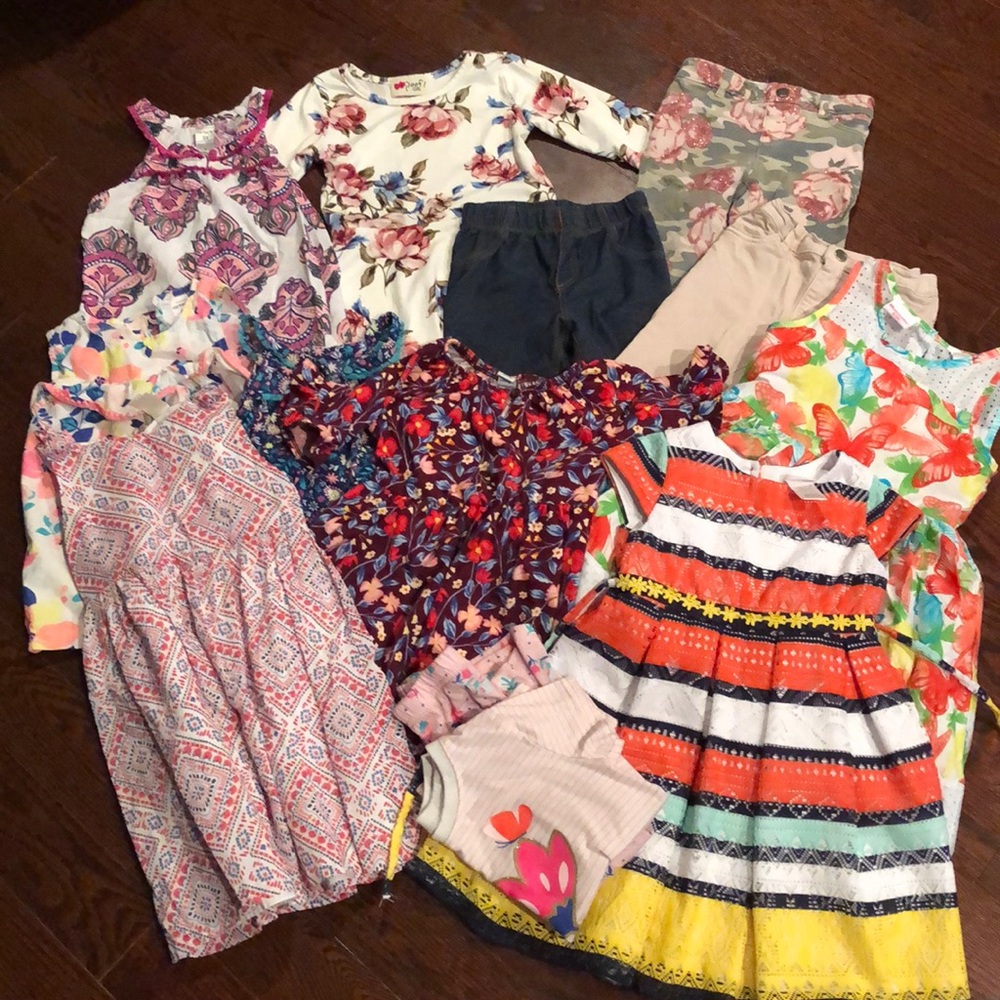 Lot of girls 4t clothes. Dresses, pants, tops, pjs